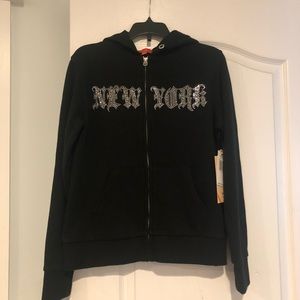 NWT Girls Butter Size Large 12 Zip Up Hoodie